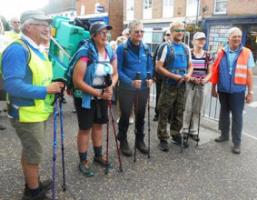 Charlie Houlder-Moat walked from Hunstanton to Watton carrying a Shelterbox to raise funds for the Shelterbox charity